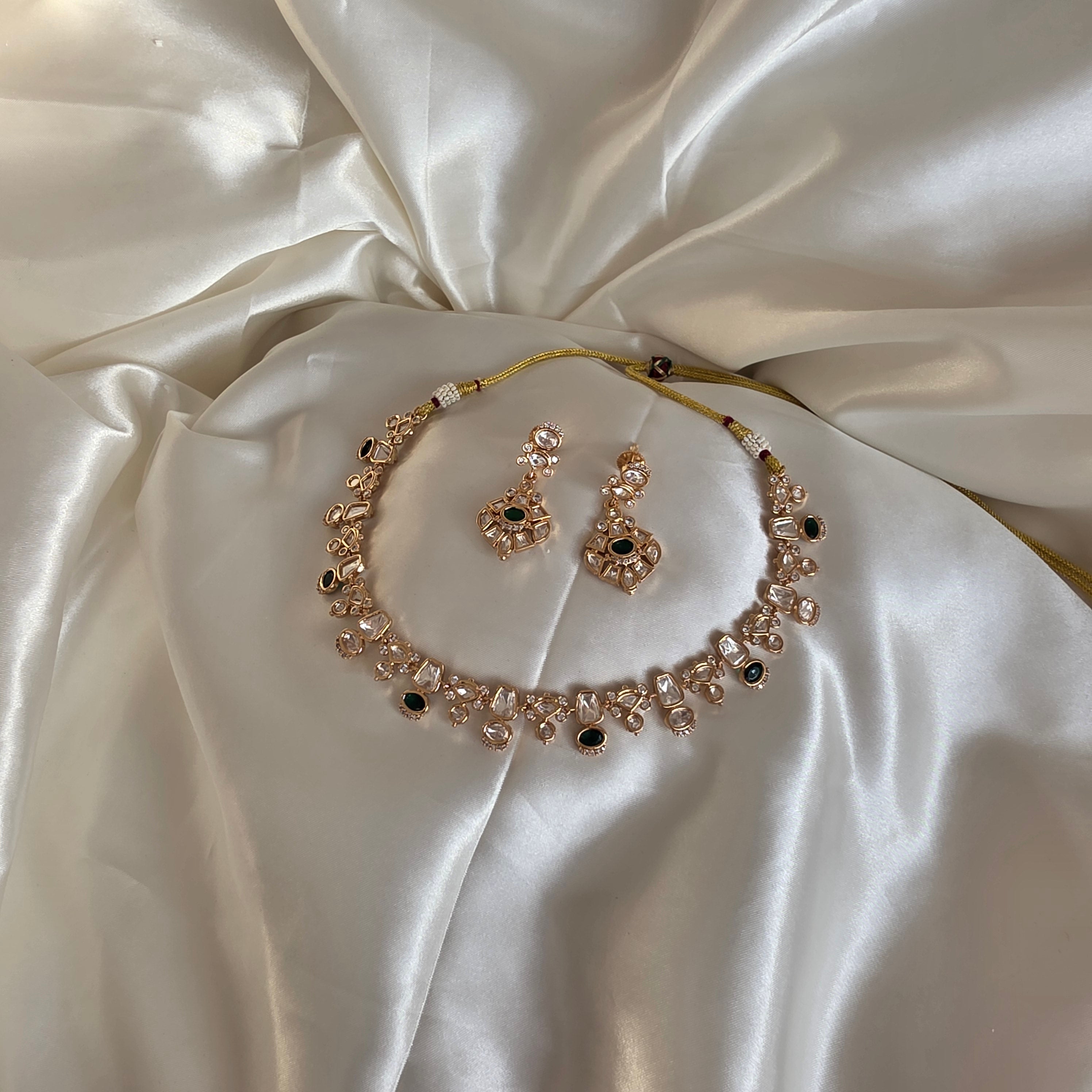 Real Kundan Gold plated set with tikka