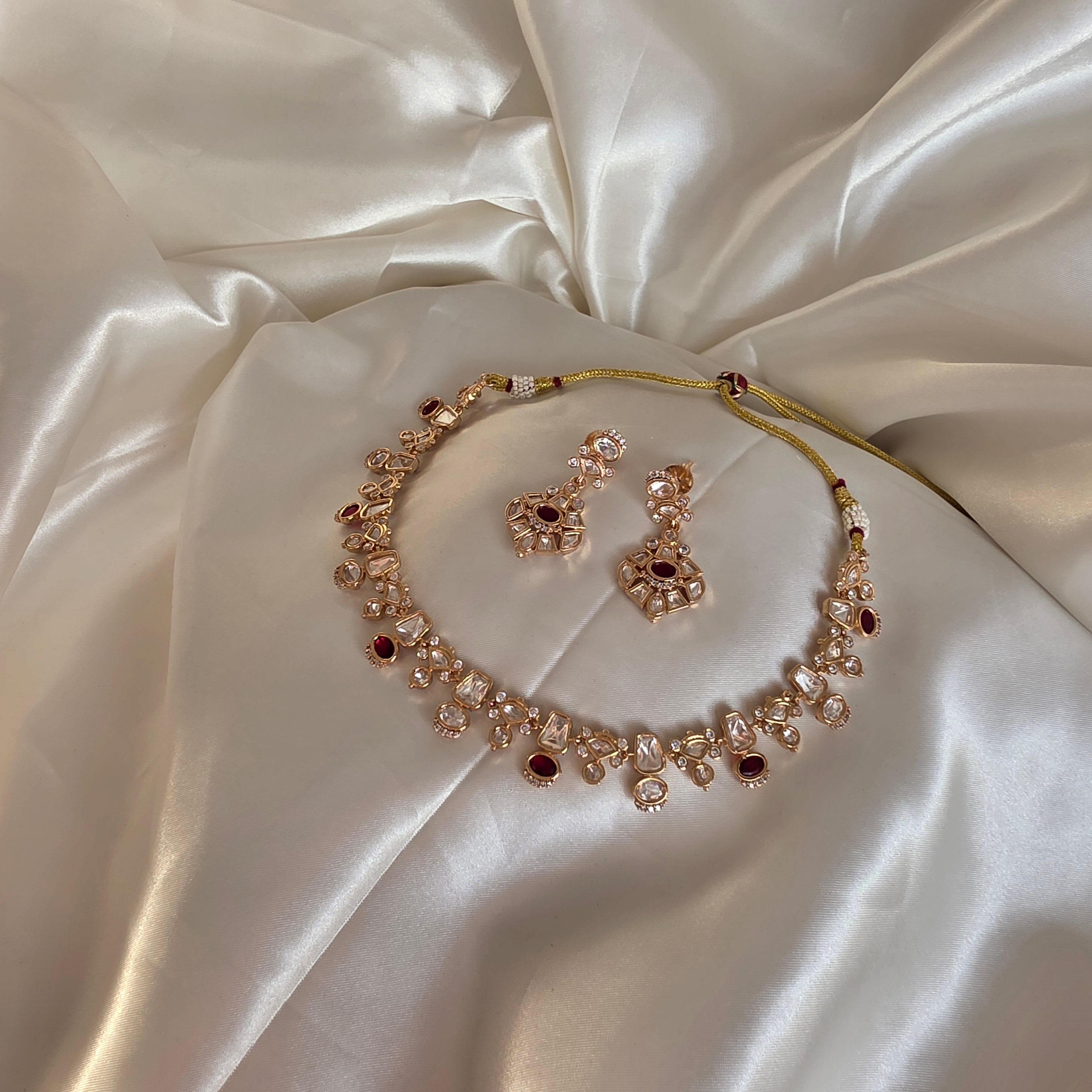 Real Kundan Gold plated set with tikka