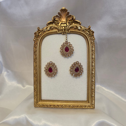 Crystal earrings tikka 008