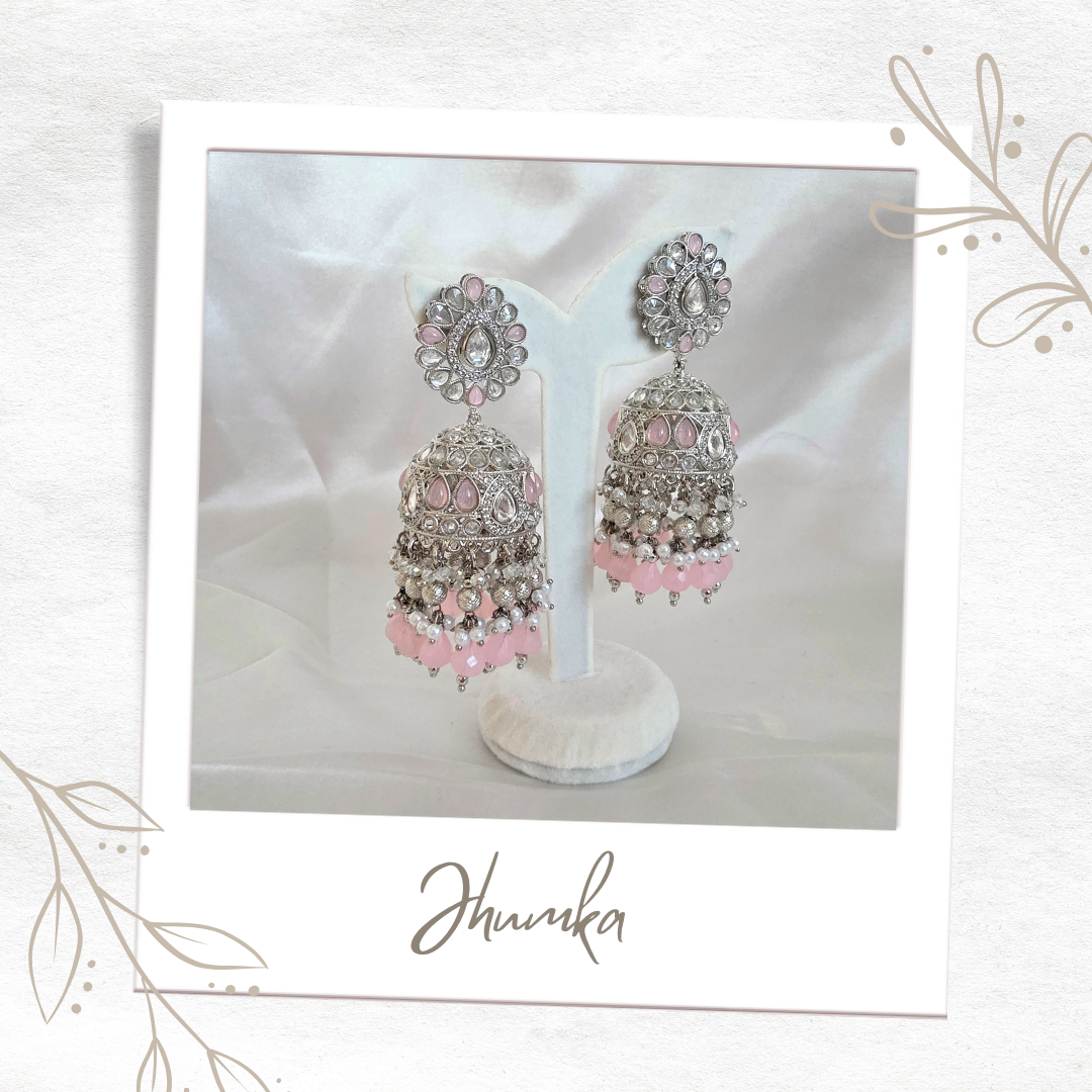 Jhumka Earrings Silver EAR-SLR